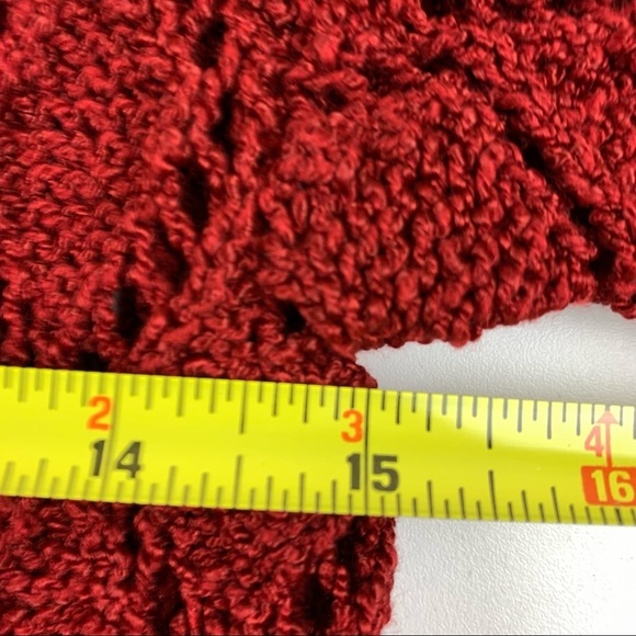 TIKA Red Crocheted Button Up Cardigan - Picture 4 of 7